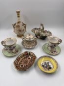 A miscellaneous collection of 19th century and later porcelain, Spode, Royal Worcester, Meissen