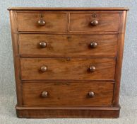 Chest of drawers, 19th century mahogany. H.107 W.53 D.108cm