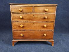 A Victorian mahogany chest, in two sections. H.95 W.99 D.55cm.