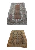 A Shirvan rug and a Bokhara style rug. L.190 W.120cm.