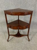 Corner washstand, Georgian mahogany. H.90 W.59 D.39cm