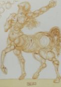 Salvador Dali, The Centaur, a wood engraving on paper, signed in the block with embossed printer's