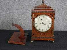 An early 19th century mahogany and brass bracket clock with eight day movement signed Samuel Henry