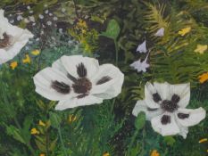 Victoria Crowe (b.1945), watercolour, Three White Poppies, signed with inscription to the reverse,