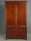 Linen Press, 19th century mahogany. H.186 W.105 D.49cm.