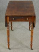A 19th century mahogany drop flap Pembroke table. H.70 W.93 D.76cm.