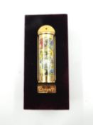 A velvet cased limited edition Marc Chagall Mezuzah - 12 Tribes Hadassah Windows - Asher. Full color