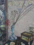 Victoria Crowe (b.1945), still life watercolour study, Interior With Spring Lamb, signed with