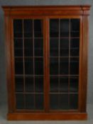 A 19th century mahogany full height library bookcase. H.197 W.145 D.36cm.