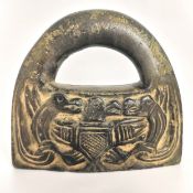 A south east Persian carved stone weight (chlorite?) 