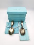 Two Tiffany & Co. boxed silver baby spoons. L.9.5cm 73g