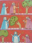 Tomie de Paola (1934-2020), watercolour and ink on paper; original christmas card work, signed. H.36