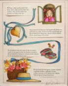Tomie de Paola (1934-2020), mixed media; Oh dear what can the matter be? signed. Framed and