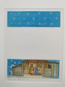 Tomie de Paola (1934-2020), watercolour and ink on paper; The Nativity, signed. H.36 W.26cm.