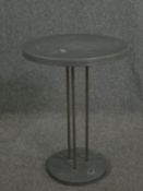 A Conran industrial style metal clad lamp table. H.60 Dia.43cm.