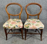 A pair of Victorian mahogany child's chairs. H.65 W.34 D.31cm (each)