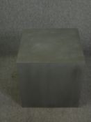 A Conran contemporary metal covered side or lamp table. H.50 W.50 D.50cm.