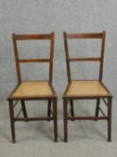 A pair of Edwardian mahogany bedroom chairs.