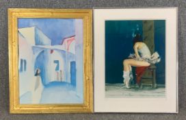 After August Macke, View into an Alley a framed and glazed print along with a limited edition