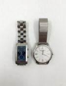 Two Baume and Mercier gentleman's wristwatches with stainless steel cases and straps. Dia. 40mm (