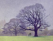 Annie Ovenden 'December Landscapes' signed oil on board. H.46 W.56cm