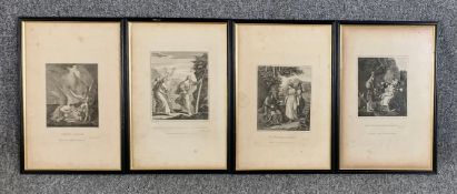A set of 19th century engravings, Biblical scenes, framed and glazed. H.45 W.30cm (each)