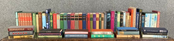 A large collection of sixty six Folio Society books. miscellaneous subjects. H.31cm (largest)