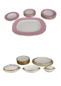 Two late 19th century part dinner services. L.48 W.40cm. (largest).