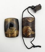 Two Edo period Japanese inro. One signed Inakawa Senryu Saku and sealed Chuyu and one with a