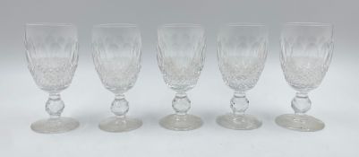 A set of five Victorian cut glass rummers. H.11cm (each)