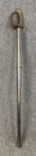 A 19th century steel and brass officer's dress sword with engraved blade and scabbard by Firmin &