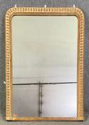 A 19th century carved giltwood overmantel mirror. H.159 W.115cm