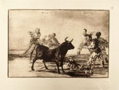 After Goya, a set of four etchings on wove paper: The 1929 Madrid edition to mark the centenary of