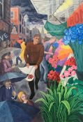 James Gunnell, a framed and glazed watercolour, Bunches and Bouquets, signed and dated, gallery