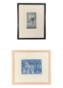 A signed limited edition etching; Willow, signed Fred Potschke (H.60 W.46cm) and a limited edition