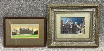 Two finely painted miniature acrylic paintings on paper. Both unsigned, Vivian Bewick and titles