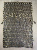 A late 19th century Syrian bed cover and a matching set of sixteen pillow cases, hand embroidered