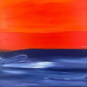 Ben Lowe (b.1976), oil on canvas, abstract landscape, signed and dated. H.110 W.110cm