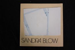 Sandra Blow. Exhibition invite with artwork typed onto the cover. 'Paintings in her studio', March