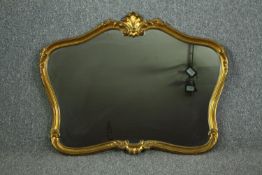Wall mirror, contemporary in Rococo style frame. H.79 W.100cm.