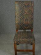 A late 19th century reclining oak chair with adjustable ratchet mechanism. H.105cm.