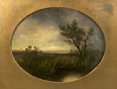 Guido Agostini (1865-1898), oil on board landscape, signed and dated. H.31 W.38cm.