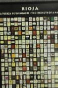 Three framed and glazed posters to do with wine. H.78 W.,92cm. (largest).
