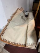 A large retro styled carpet. W.243cm
