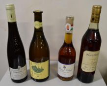 A collection of white and dessert wines.