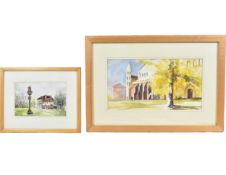 Two framed and glazed watercolours, signed Irene Tynan. H.33 W.41.5cm (1992), H.48 W.69.5cm (2000)