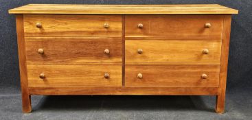 Sideboard, contemporary hardwood. H.77 W.155 D.51cm.