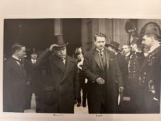 Eight black and white photographs of Mussolini and various Italian military personal. H.18 W.24cm