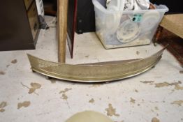 A Regency pierced steel fire kerb. W.114cm
