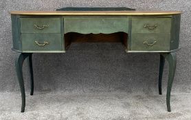 A mid century lacquered dressing table. H.75 W.132 D.51cm